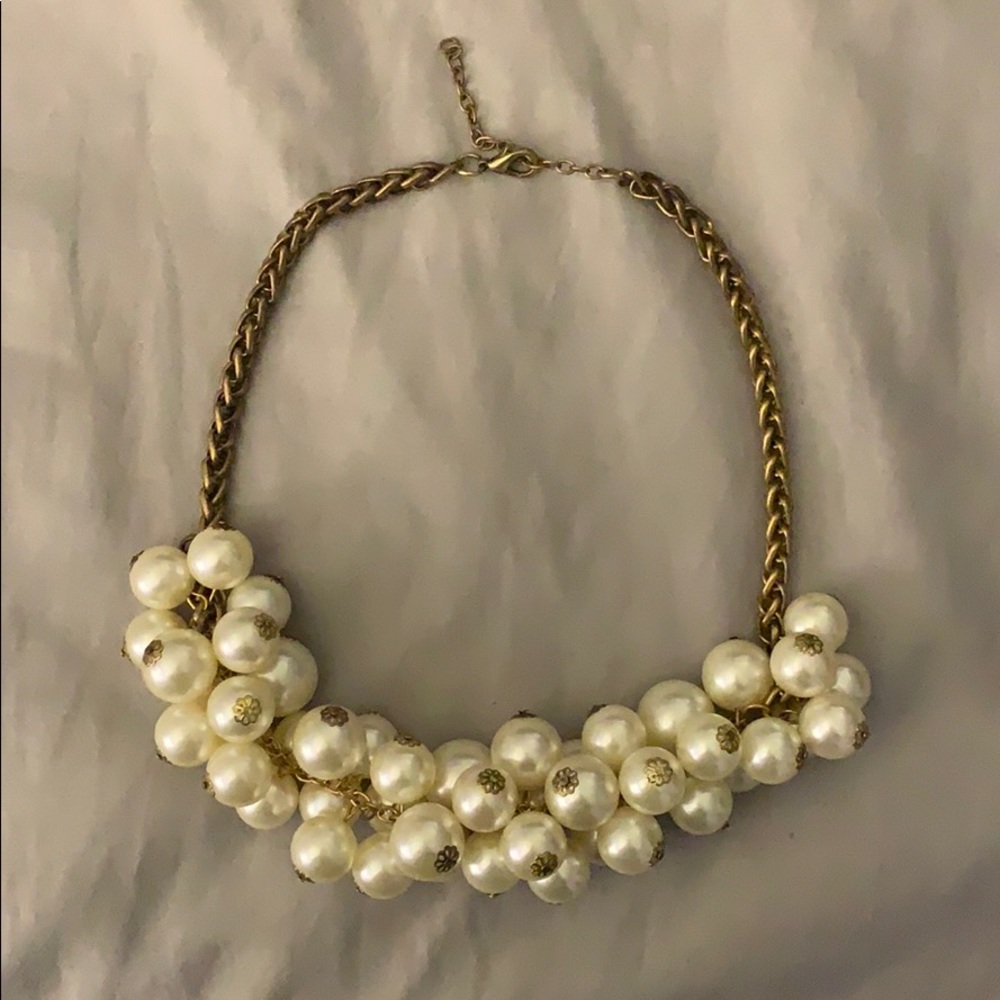Gold and cream necklace